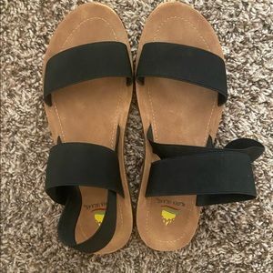 Black slip on sandal’s
